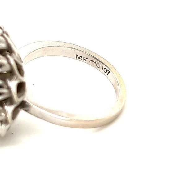 Stunning 14k Sapphires & Diamonds Vintage Ring - Picture 11 of 16